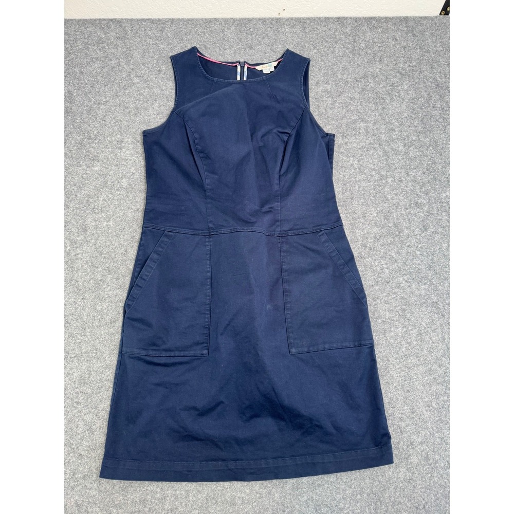 Boden Navy Blue Sleeveless Pocket Dress Women's US 8